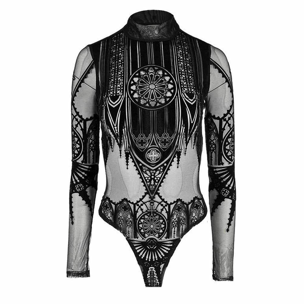 Restyle - Inverted Cathedral Bodysuit - Black